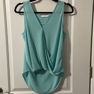 Lush mint blue tank top blouse